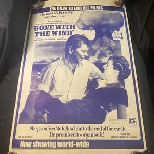 Vintage Socialist Propaganda: "Gone With the Wind" poster Reagan & Thatcher Big